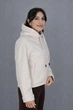 Женская куртка кашемир + плащевка молочная 2XL EVINNOS 6156-А - изображение 2