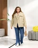 Жіноча демісезонна куртка на кнопках Uaclothes 50-52 Бежевий (like36583-170091358) - изображение 3
