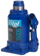 Домкрат гидравлический телескоп Vitol 1.5 т короб min 185 мм max 350 мм 6 кг (DB-15002H/JX107S) - изображение 2