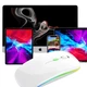 Мышка безпроводная компьюторная, безшумная, оптическая c RGB-подсветкой 2.4G+Bluetooth DPI 800/1000/1200 белая - изображение 10