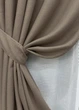 Комплект штор VR-Textil Лен Мешковина 150х270 2шт и Тюль 400х270 825ш-115т Темно-бежевый с белым 71-017/3 - изображение 4