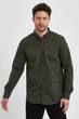 Рубашка джинсовая однотонная Trend Collection 18306-4 хаки (HAKI) S (2957430593108) - изображение 5