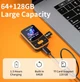 MP3-плеер PINHUI 64GB, Bluetooth 5.3, клипса, FM-радио, шагомер, HIFI, 1.5″ экран - изображение 4