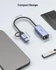Адаптер сетевой BENFEI 000317 USB-C/USB-A на RJ45 Gigabit Ethernet, без драйверов - изображение 7