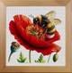 Набір для вишивання за нанесеною на канву схемою "Poppy and Bumblebee". AIDA 11CT printed 40*46 см - зображення 2