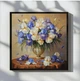 Набор для вышивки крестом JOZYSH «Ирисы» 14CT, 40x40 см, канва Аида с нанесенным рисунком - изображение 5