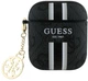 Чехол Guess 4G Printed Stripes Charm для Apple AirPods 1/2 Black (3666339311063) - зображення 1