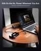 Док-станция DOCKASE Smart USB-C Hub 7-в-1 с SSD-корпусом M.2, SD и microSD UHS-II 312 МБ/с, NVMe M.2 2230/2242 10 Гбит/с 2 ТБ, PD 100 Вт, HDMI 2.1 8K30Hz/4K60/120, сенсорный экран 1,90 дюйма и турбовентилятор (кабель 40 Гбит/с). Черный глянцевый - изображение 8