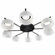 Люстра потолочная DUSHA MS228 - 8 x GX53 черный/молочный LIGHT SET - изображение 1