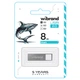 Флеш-накопитель Wibrand USB 2.0 Shark 8Gb серебристый - изображение 2