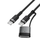 Кабель ACEFAST C22-05 USB-C USB-C / магнитный кабель для зарядки и передачи данных из алюминиевого сплава, черный - изображение 3