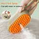 Паровая щетка массажер спрей 3 в 1 PET SPRAY MASSAGE BRUSH для вычесывания собак и кошек с паровым распылителем с ручкой - белая - изображение 3