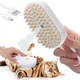 Паровая щетка массажер спрей 3 в 1 PET SPRAY MASSAGE BRUSH для вычесывания собак и кошек с паровым распылителем с ручкой - белая - изображение 1
