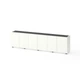 Тумба TV Metkas Home B026 2000х350х530 мм, ЛДСП, Білий сніг-Антрацит (MB026WA) - зображення 1