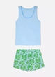 Пижама Primark Cotton Vest And Short Pyjamas XXS комплект для дома и сна Голубой (9023) - изображение 6
