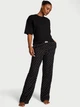 Фланелевая пижама Victoria's Secret Flannel Short-Sleeve Long Tee-Jama Set black размер M - изображение 1