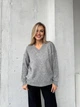 Удлиненный свитер из мягкого трикотажа Оne size 42-48 Серый (4965) - изображение 1