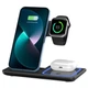 Беспроводная зарядная док-станция 3 в 1 для iPhone 12–16 Pro Max, Apple Watch Ultra/SE и AirPods, быстрая зарядка 15W, сложная док-станция USB-C - изображение 2