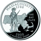 Монета США 25 центов (квотер) 2000 P «Штаты и территории - Массачусетс» UNC (KM#305) - изображение 2