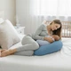 Подушка для вагітних і годування IDEIA SeiDesign 30x190 трикотаж з ґудзиком м'ята - зображення 7