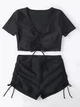 Купальник раздельный с шортами Fuba 4400218 черный 46 (2XL) ;бедра 111-115 см полнота груди 2B-3C-4D - изображение 5