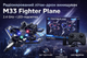Радиоуправляемый самолёт-дрон истребитель M33 Fighter Plane, 2.4 GHz, LED-подсветка - изображение 1