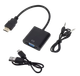 Адаптер перехідник HDMI to VGA з аудіовиходом 3.5mm та живленням Micro-USB, Black - зображення 4