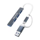Переходник USB-хаб 4в1 WALKER WHUB-11 Grey - изображение 1