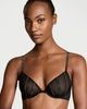 Комплект білизни Victoria’s Secret Shine Unlined Demi Bra Чорний 34D-L - изображение 3