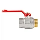 Кран кульовий Icma №352 (посилений) 1 1/4" ВН, латунний, ручка-важіль, нікельований, PN30 - изображение 3