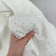 Натуральный детский плед со съемным утеплителем 140х110 см Oh My Kids «Abstract dots» молочный - изображение 4