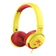 Проводные наушники 3.5mm XO EP47 накладные с микрофоном 1.2m Red-Yellow - изображение 1