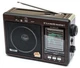 Портативний радіоприймач Golon RX-9966UAR – FM/УКХ/СВ/КВ, MP3 з USB/TF, Bluetooth колонка, акумулятор, ретро-дизайн Коричневий - изображение 4