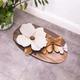 Килимок для ванної кімнати з 3D-ефектом Petal Relief 58*38 см діатомітовий Коричневий HP-42-35 - зображення 3