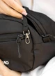 Женская сумка через плечо бананка Sambag Flex черная тканевая 30×17×15 см (85351065) - изображение 3