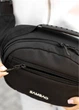 Женская сумка через плечо бананка Sambag Flex черная тканевая 30×17×15 см (85351065) - изображение 5