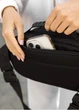 Женская сумка через плечо бананка Sambag Flex черная тканевая 30×17×15 см (85351065) - изображение 6