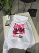 Unisex худис принтом / Белый 42-46 - изображение 6