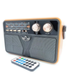 Радіоприймач Kemai Retro MD-507BT з пультом, FM радіо, USB, microSD, AUX, аккумулятор 18650, ретро дизайн під дерево - зображення 3