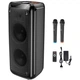 Колонка Bluetooth HOCO DS53 BT5.0, TWS, AUX/USB/TF/FM, 120W RGB підсвічування мікрофони для караоке + пульт Чорний - зображення 6
