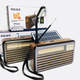 Акумуляторний Bluetooth радіоприймач M-521BTS з сонячною панеллю, USB, AUX, TF-картою, FM/AM/SW, 5 Вт, ретро дизайн під дерево - изображение 6