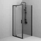 Душове огородження Square Pivot AM.PM Gem 90×90 см, без піддону, чорний профіль W90UG-404-9090-BT - зображення 5