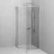 Душове огородження 5-corner Pivot AM.PM Gem 90×90 см, без піддону, хром профіль W90UG-405-9090-MT - зображення 7