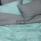 Комплект постельного белья Наша Швейка Бязь Мята с серым однотонный Евро 200х220 см - изображение 2