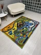 Безворсовый детский ковёр на латексной основе Printy Kids 1.5х2 м. разноцветная карта 5037 - изображение 3