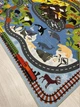 Безворсовый детский ковёр на латексной основе Printy Kids 1.5х2 м. разноцветная карта 5037 - изображение 6