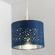 Абажур потолочный круглый детский со звездами CGC Lighting 25 см синий - изображение 1
