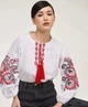 Жіноча домоткана вишиванка MEREZHKA Жоржина з вишивкою гладдю XXL - зображення 5