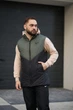Мужской жилет Clip свободного кроя без капюшона защита от ветра и влаги хаки-чёрный/S - изображение 1