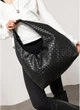 Женская сумка Хобо из экокожи со съемным кошельком SAMBAG Черный (51750341637) - изображение 4